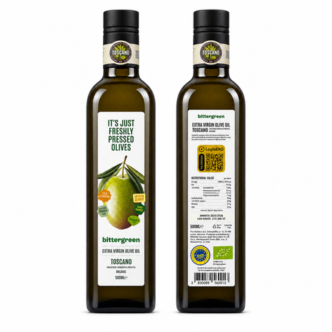 500 ml — Bittergreen ekstra deviško oljčno olje